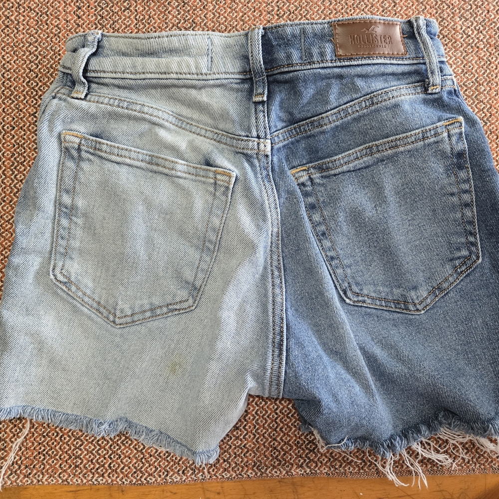 Hollister Two-Tone Denim Shorts